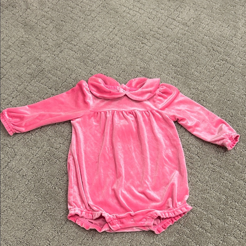 Cat & Jack Pink Velvet Baby One-Piece